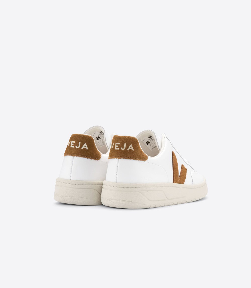 Veja Trainers Mens White - V-12 Leather - SFJV-59376